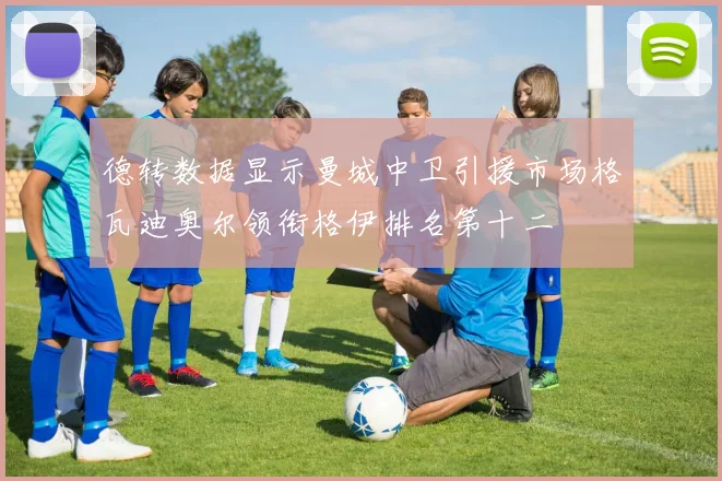 德转数据显示曼城中卫引援市场格瓦迪奥尔领衔格伊排名第十二